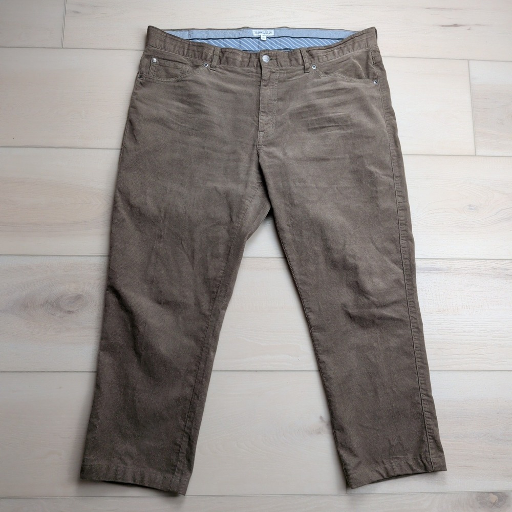Peter Millar Pants Mens 39x26 Superior Soft Corduroy Five-Pocket‎ Brown MF23B29